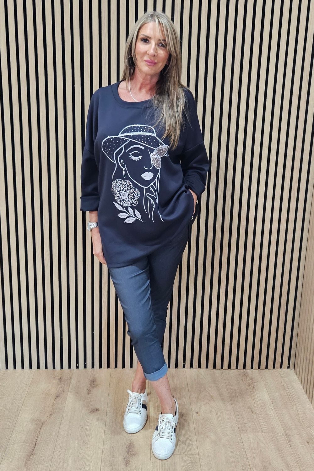 Soft Stretch Jumper – Navy