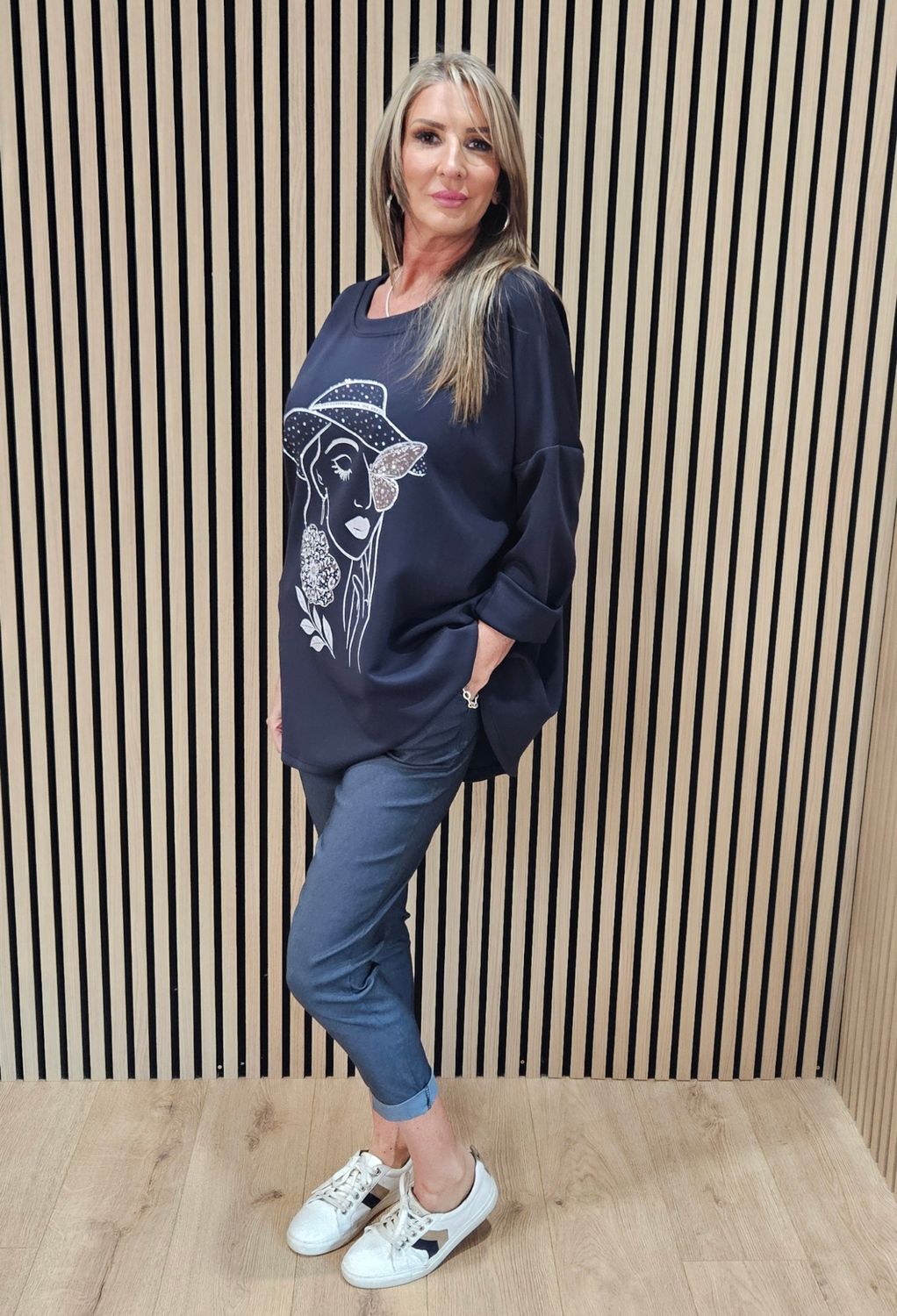 Soft Stretch Jumper – Navy