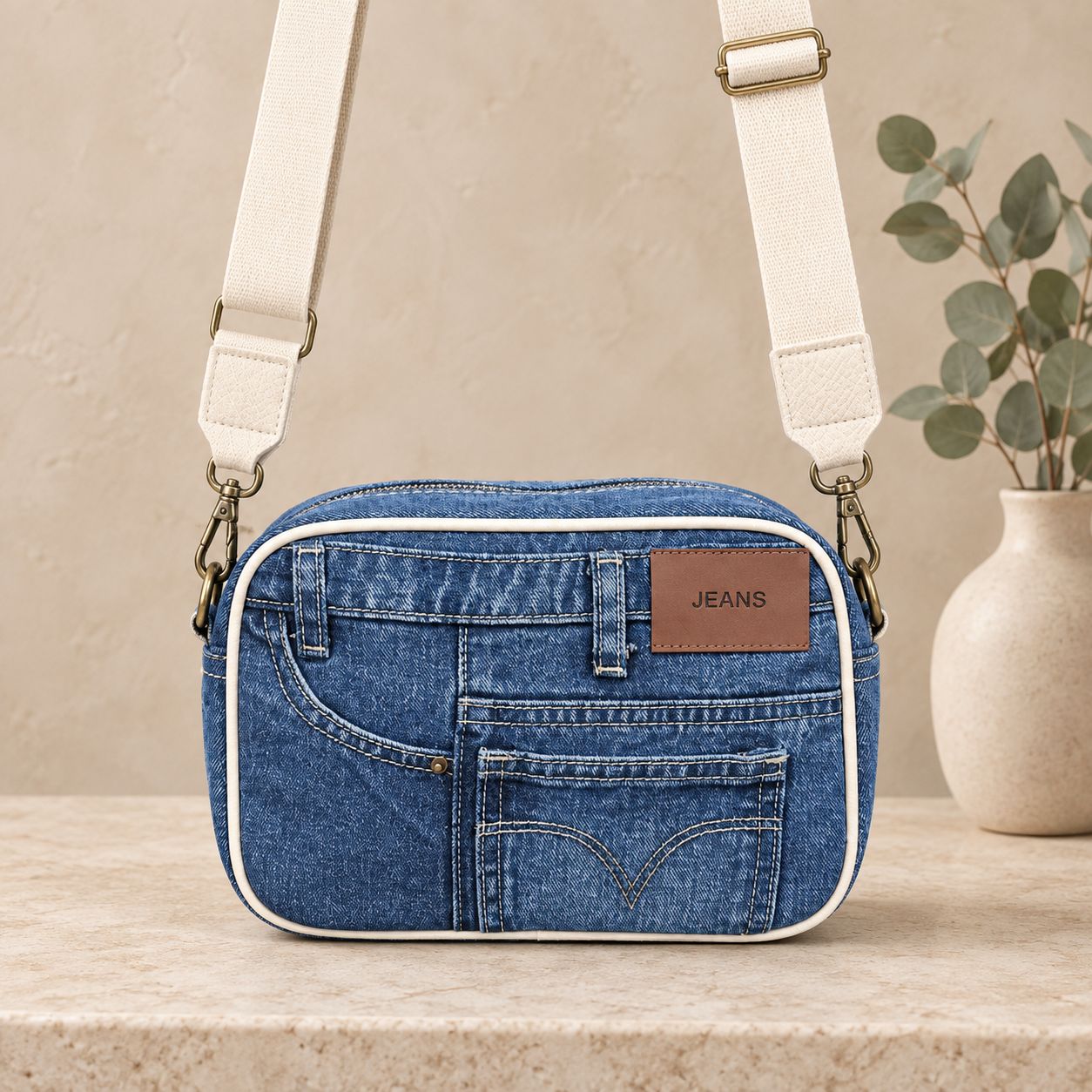 Denim Jeans Crossbody Bag