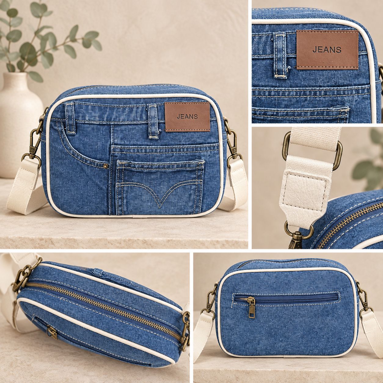 Denim Jeans Crossbody Bag