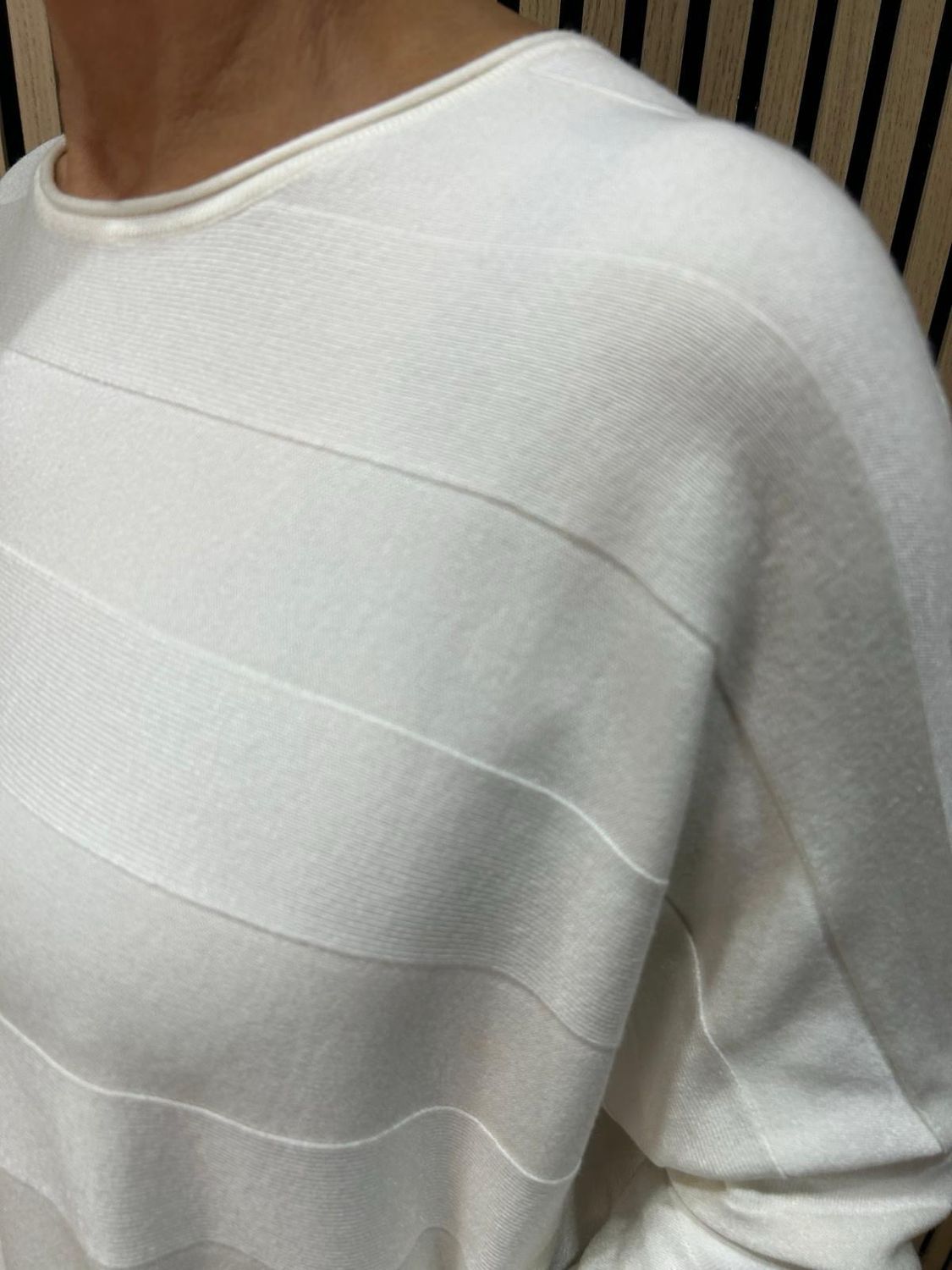 Oversized Pocket Detail Jumper - Cream