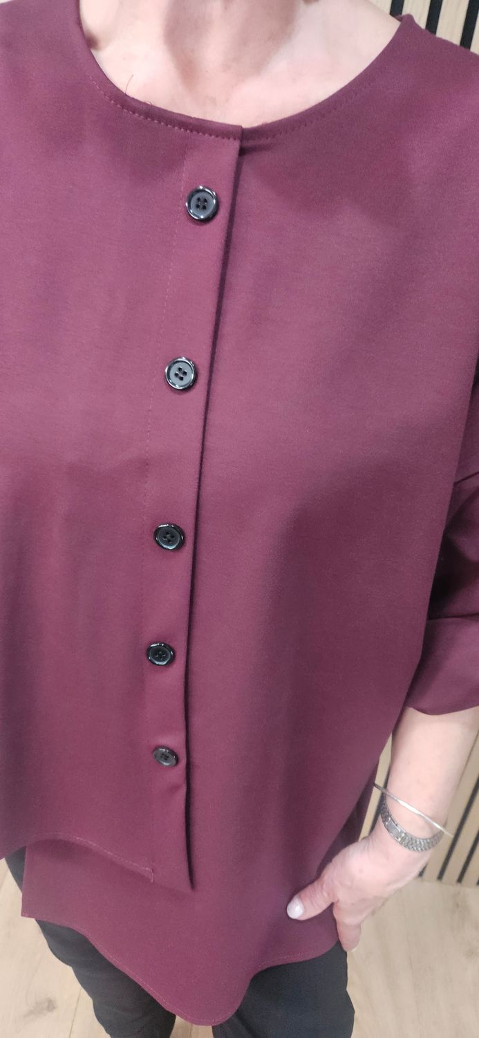 Layered Button-Detail Top