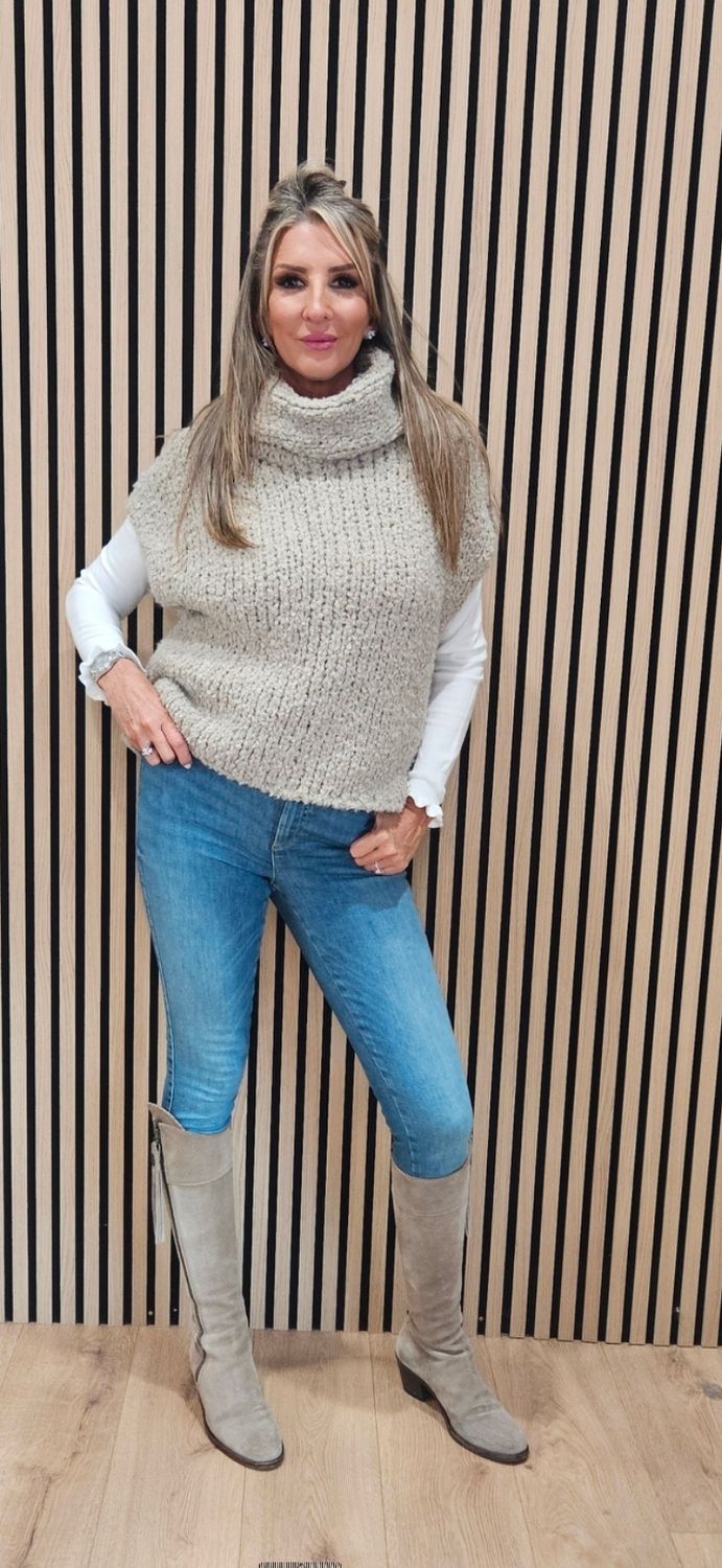 Soft-Knit Alpaca Tank Top – Taupe