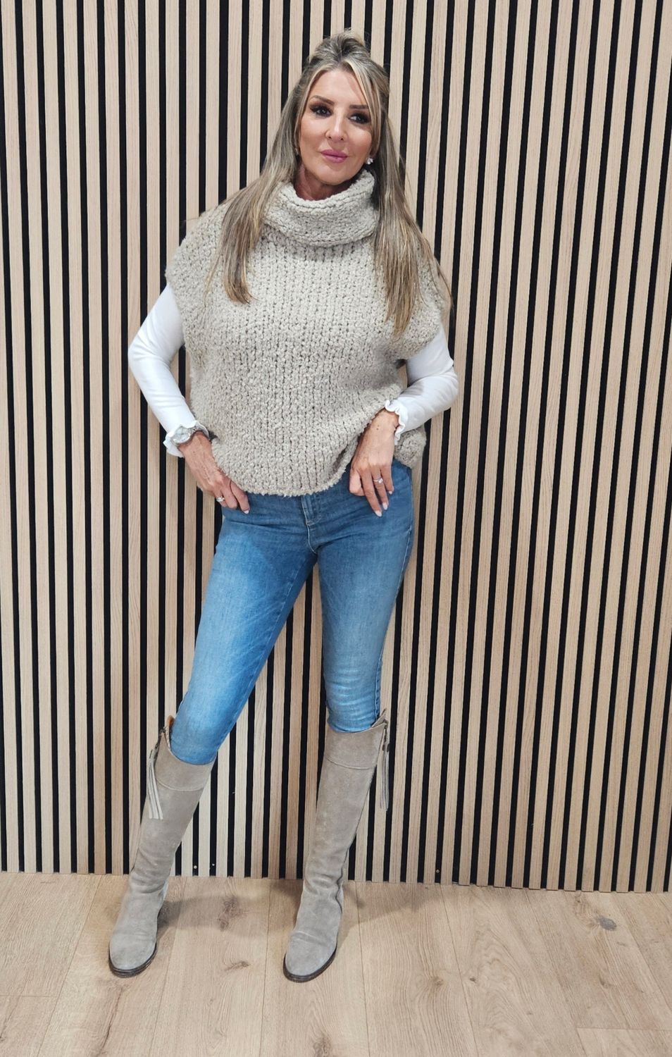 Soft-Knit Alpaca Tank Top – Taupe
