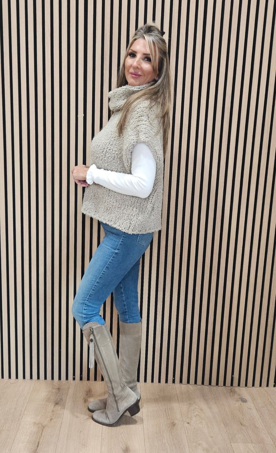 Soft-Knit Alpaca Tank Top – Taupe