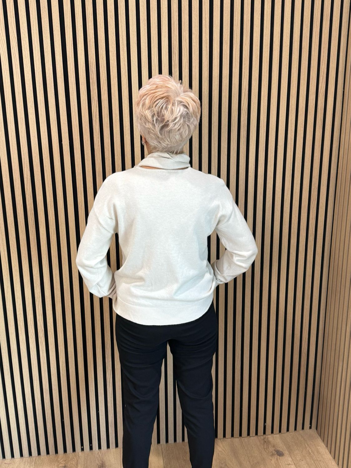 Jumper And Scarf Set - Cream