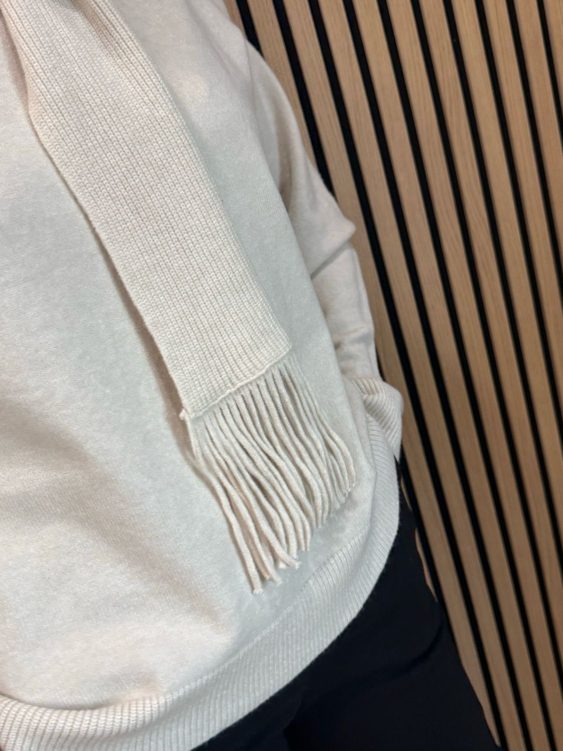 Jumper And Scarf Set - Cream