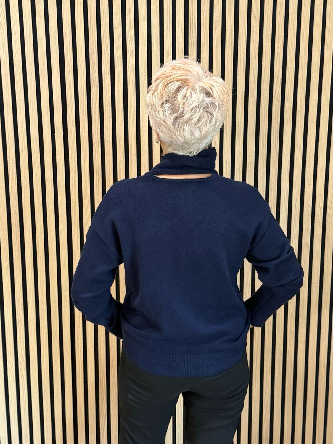 Jumper And Scarf Set - Navy