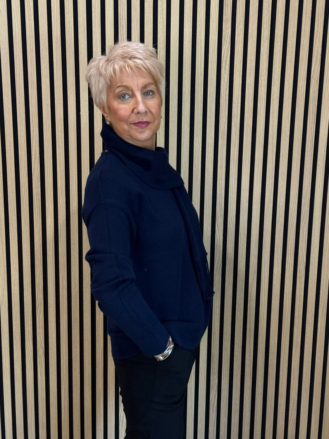 Jumper And Scarf Set - Navy