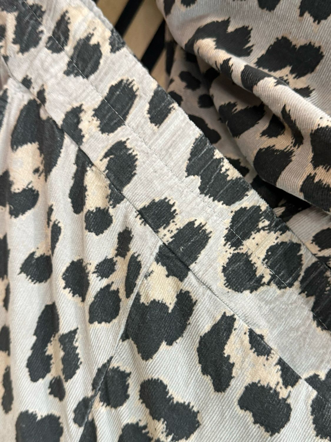 Leopard Print Two Piece Suit - Taupe/Black