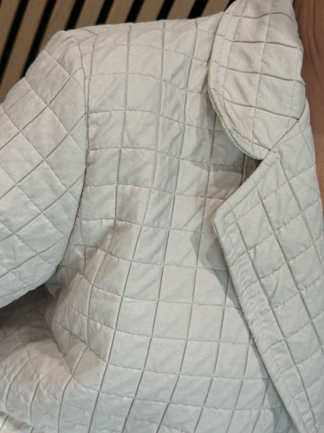Quilted Short Sleeve Jacket - Stone