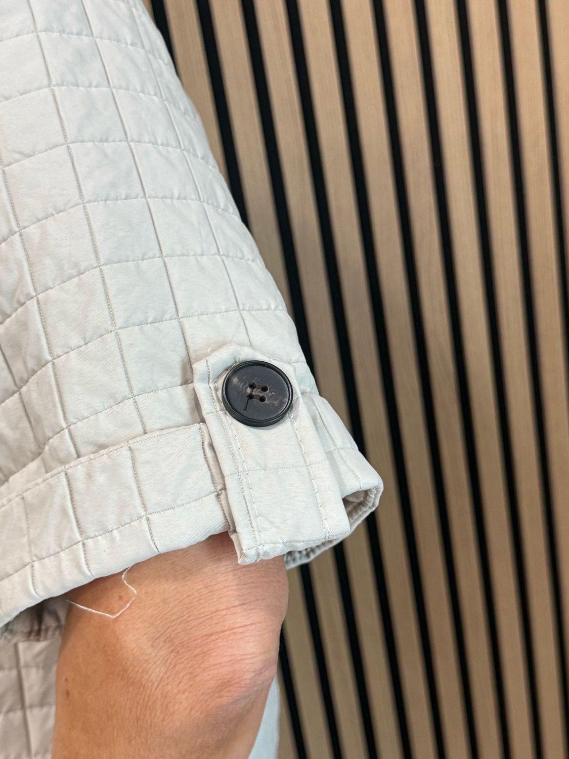 Quilted Short Sleeve Jacket - Stone