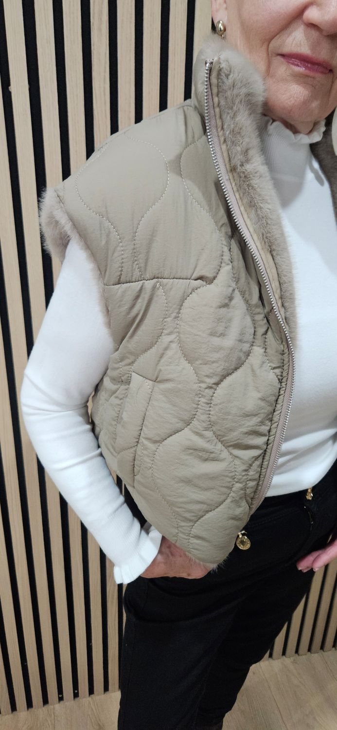 Reversible Faux-Fur &amp; Quilted Jacket