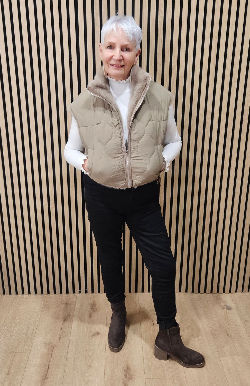 Reversible Faux-Fur &amp; Quilted Jacket
