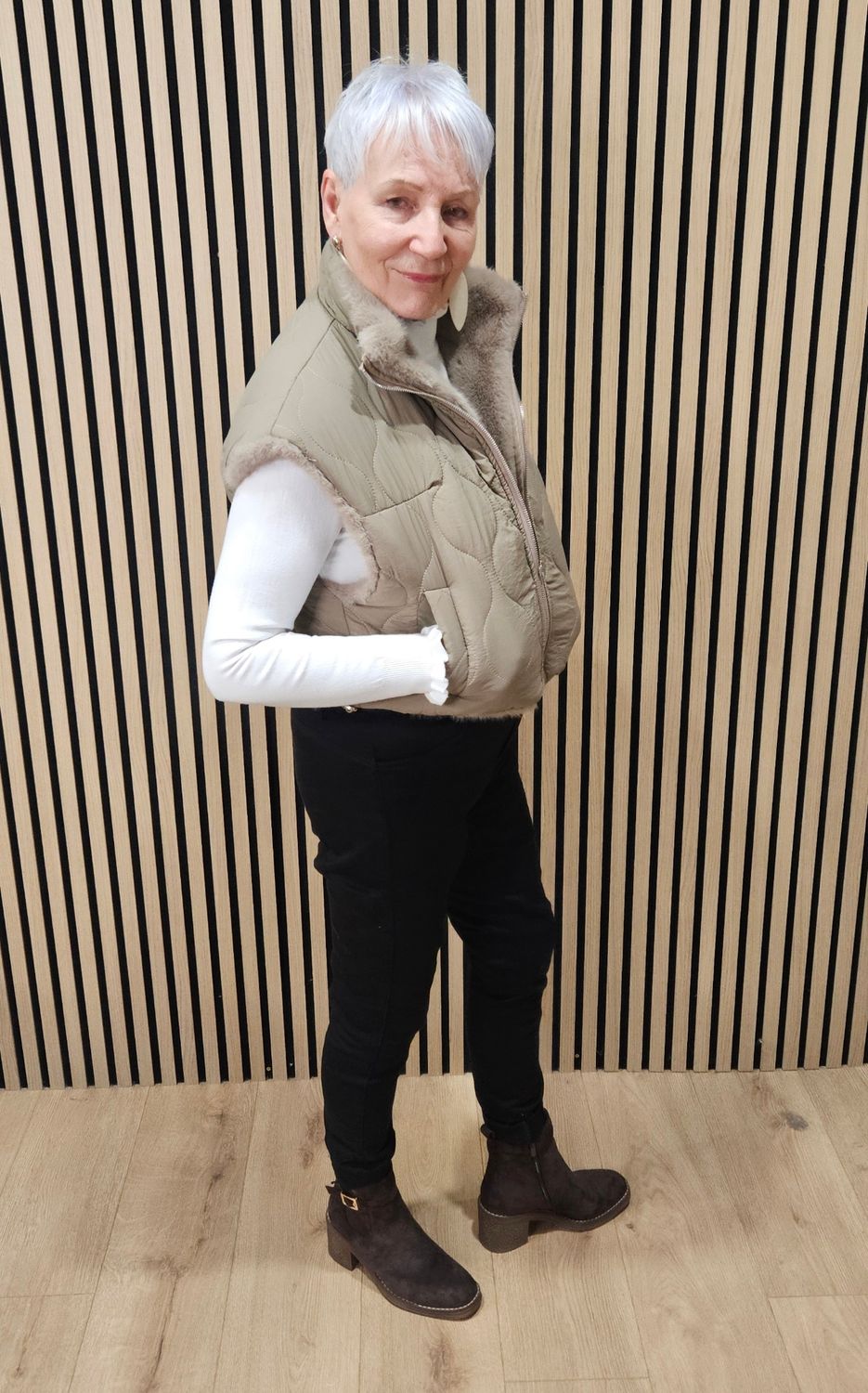 Reversible Faux-Fur &amp; Quilted Jacket