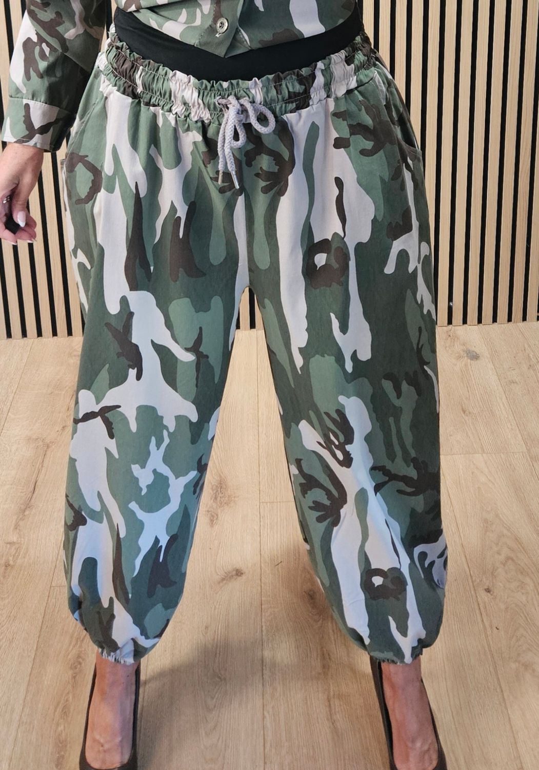 Camouflage Cotton Two-Piece Set