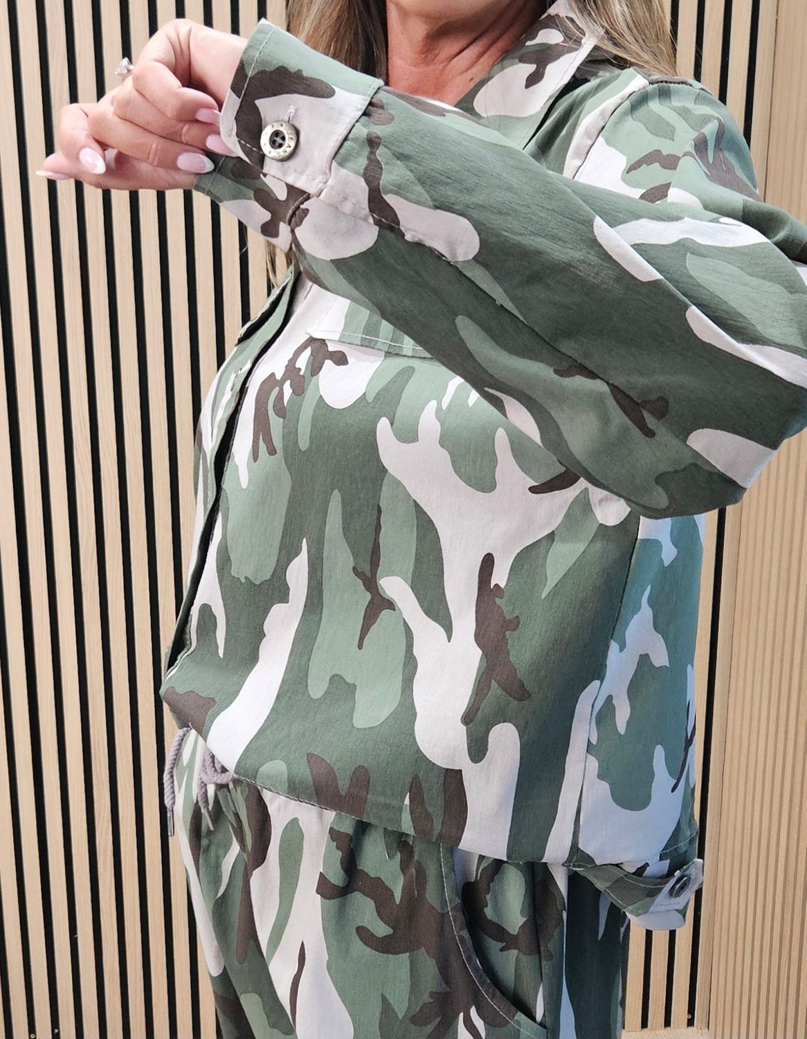 Camouflage Cotton Two-Piece Set