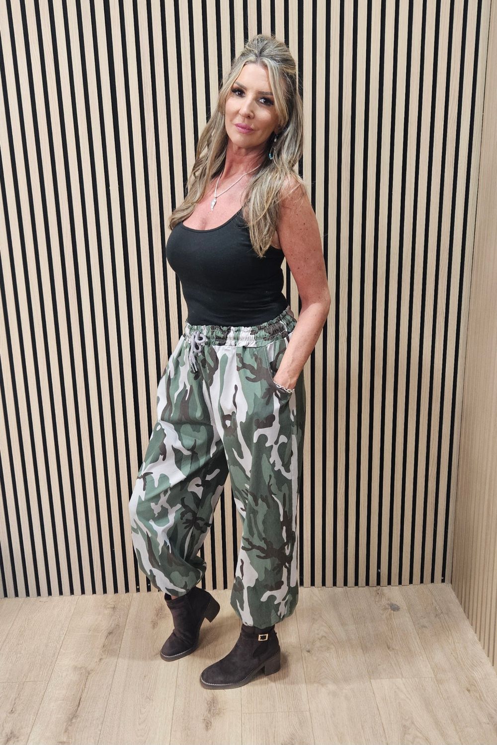 Camouflage Cotton Two-Piece Set