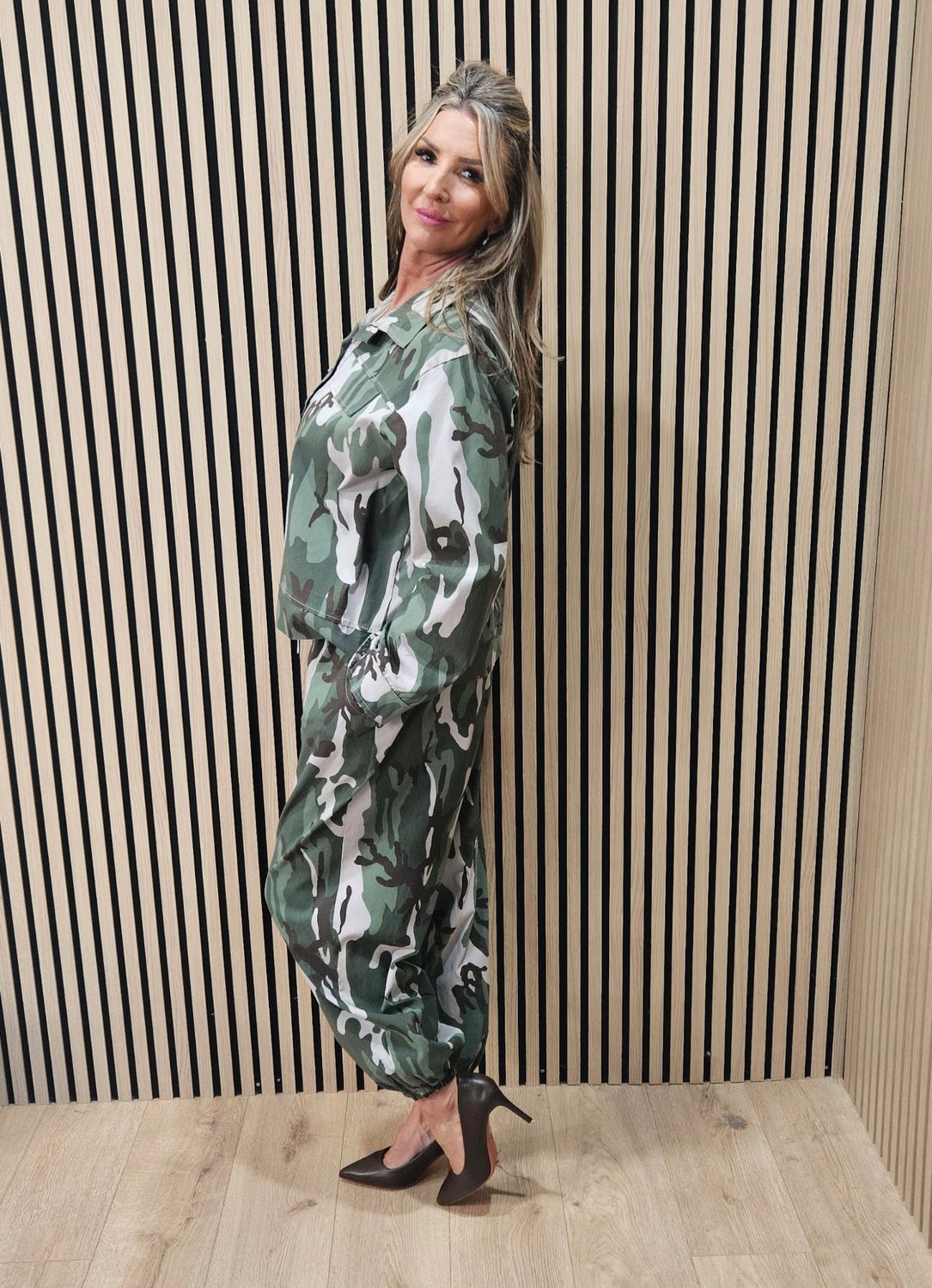 Camouflage Cotton Two-Piece Set