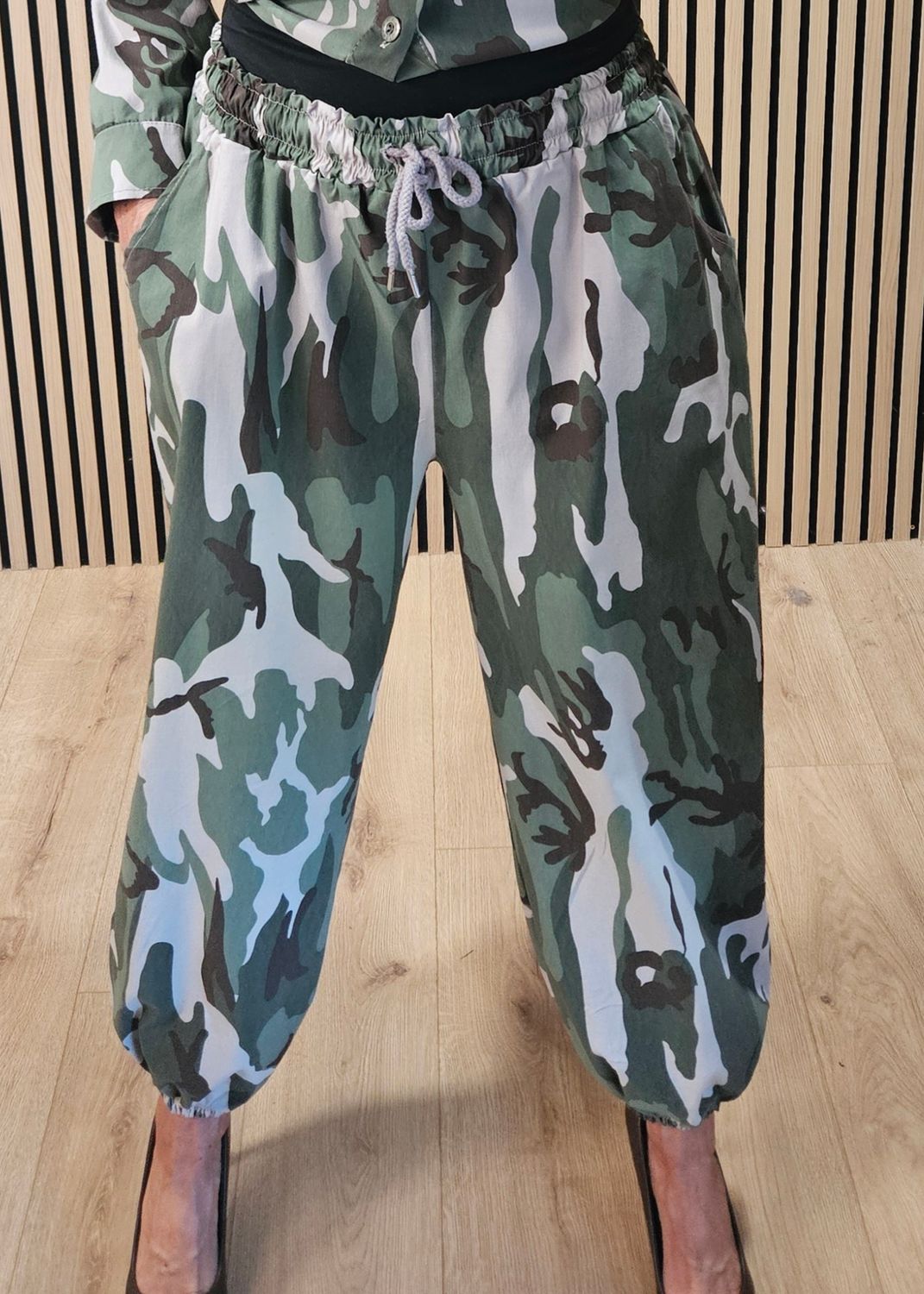 Camouflage Cotton Two-Piece Set