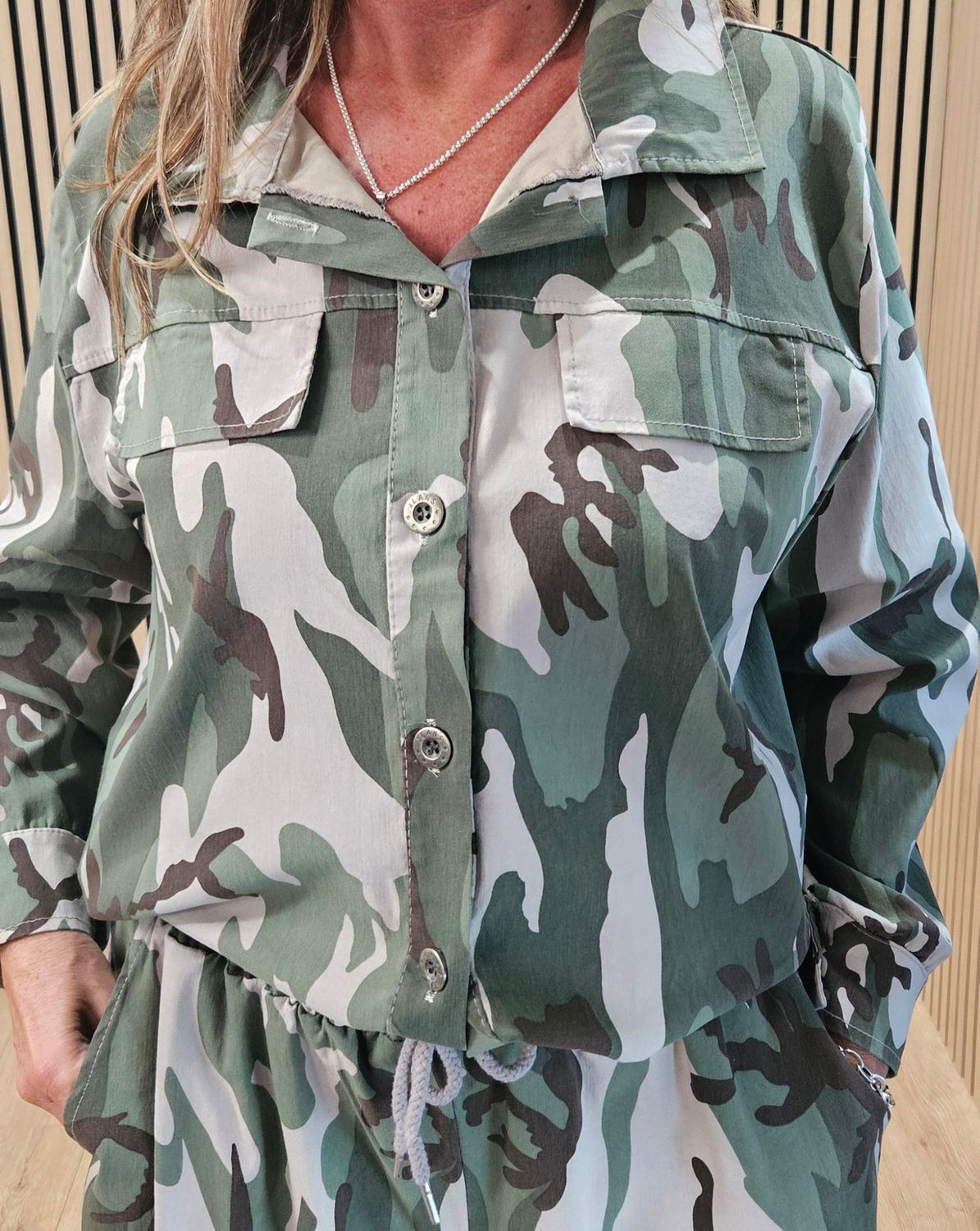 Camouflage Cotton Two-Piece Set