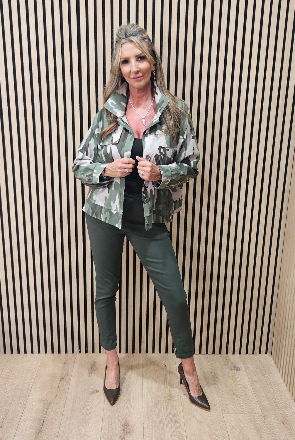 Camouflage Cotton Two-Piece Set