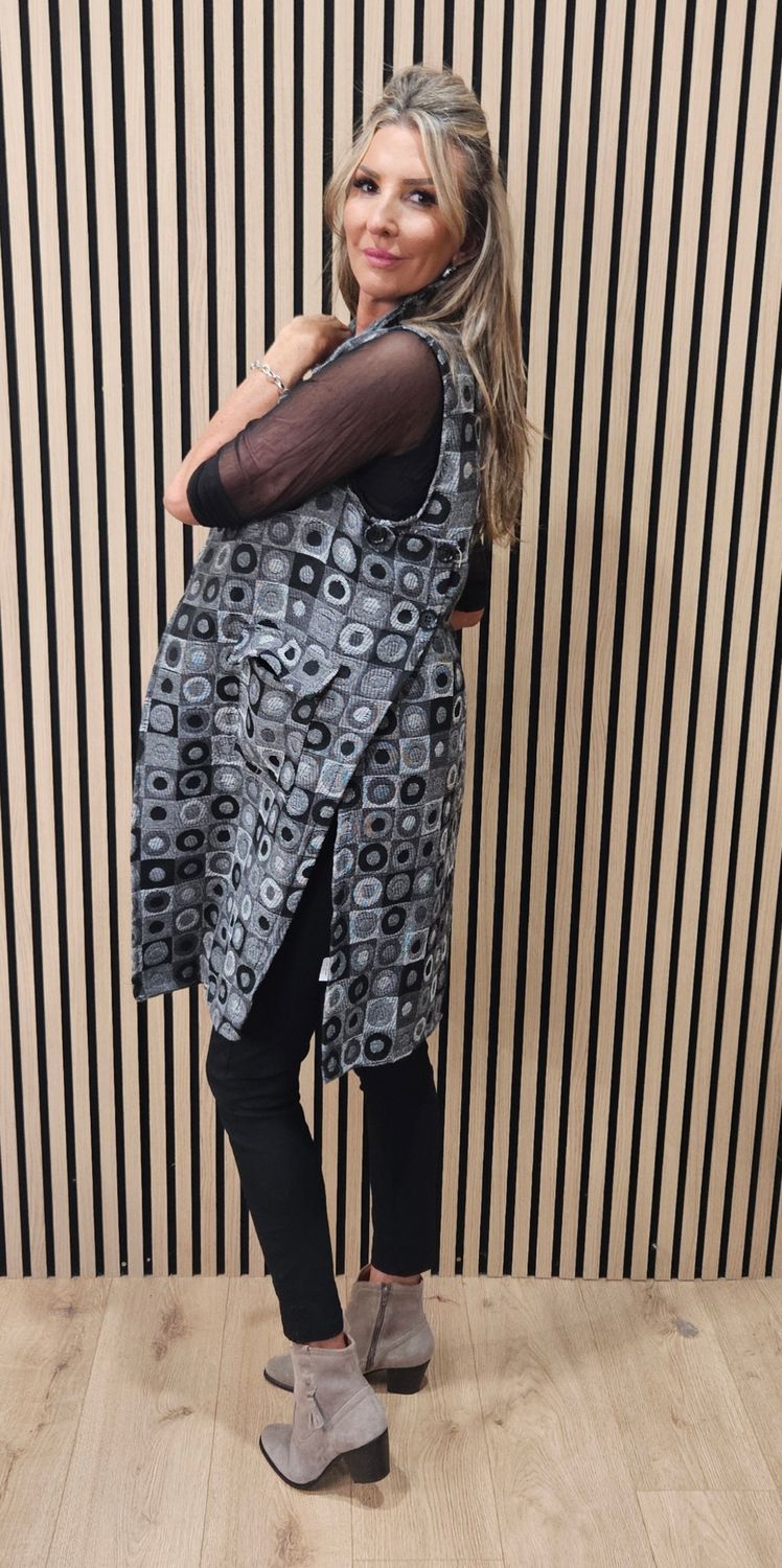 Geometric Longline Waistcoat