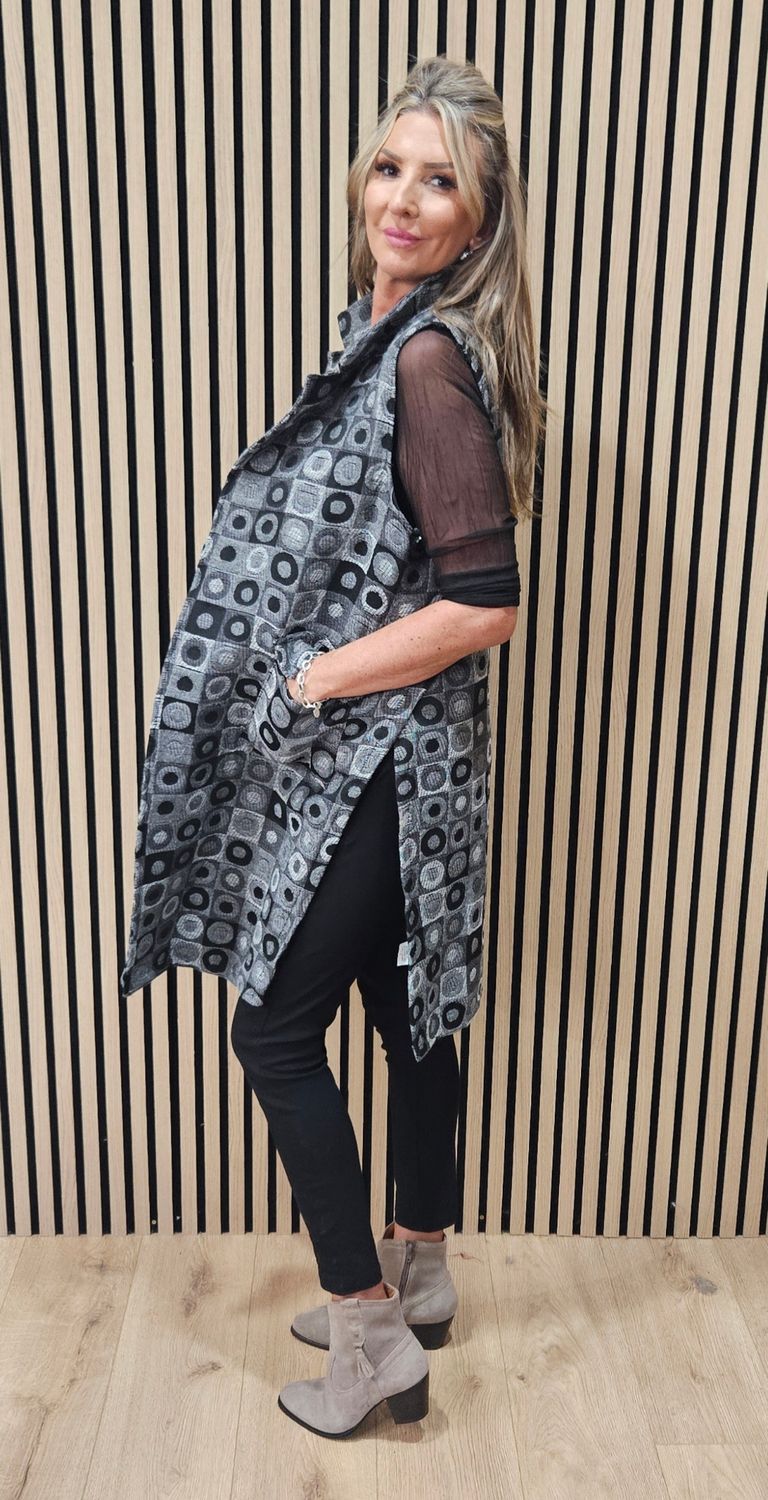 Geometric Longline Waistcoat
