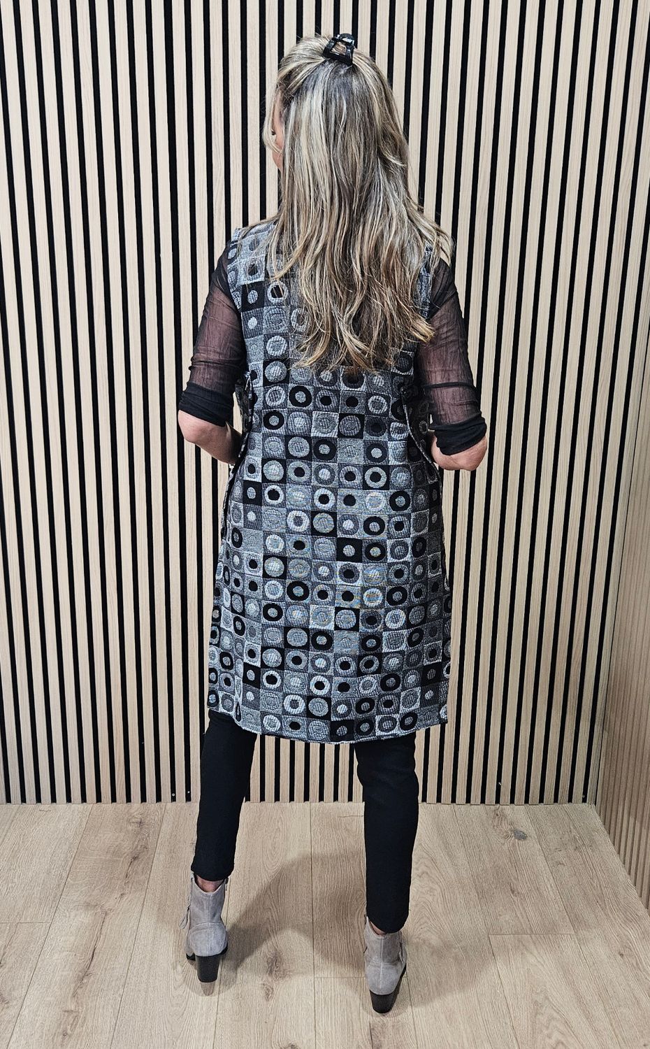 Geometric Longline Waistcoat