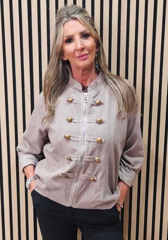 Military-Style Zip-Up Jacket
