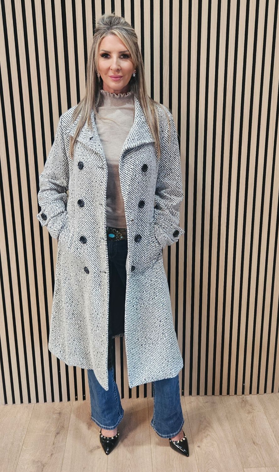 Textured Longline Coat