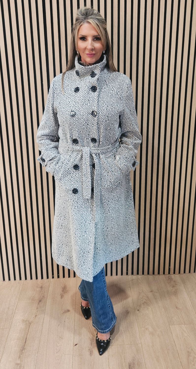 Textured Longline Coat