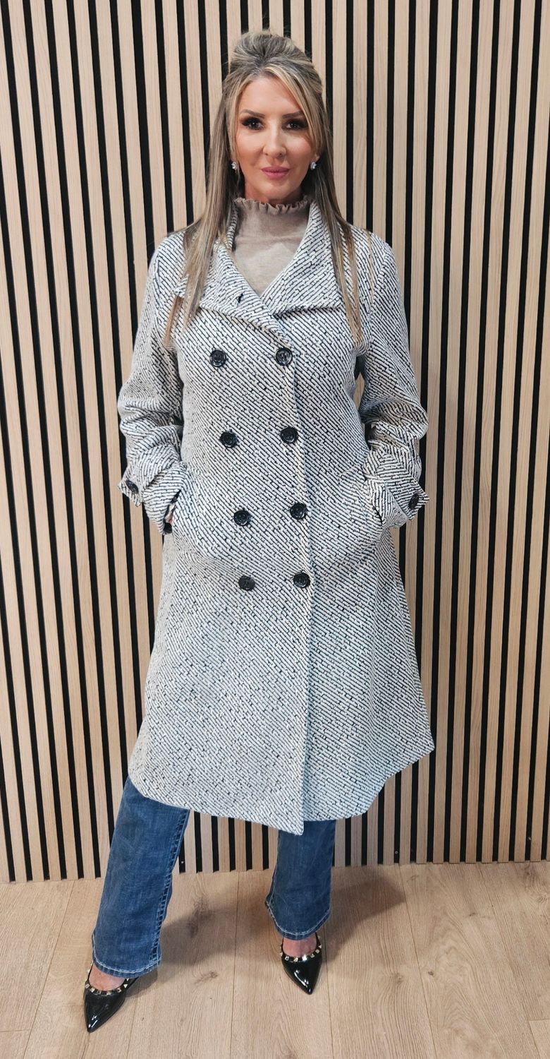 Textured Longline Coat