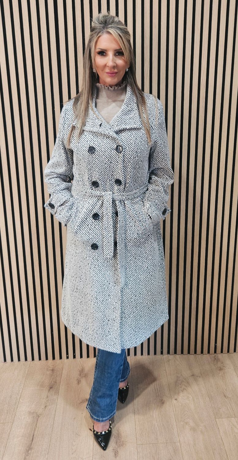 Textured Longline Coat