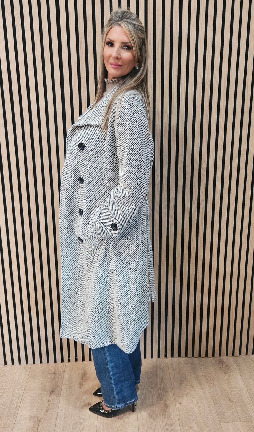 Textured Longline Coat