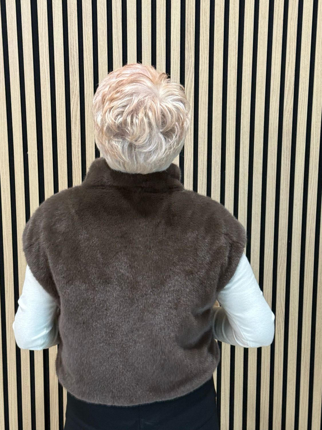 Reversible Faux Fur Gilet - Chocolate