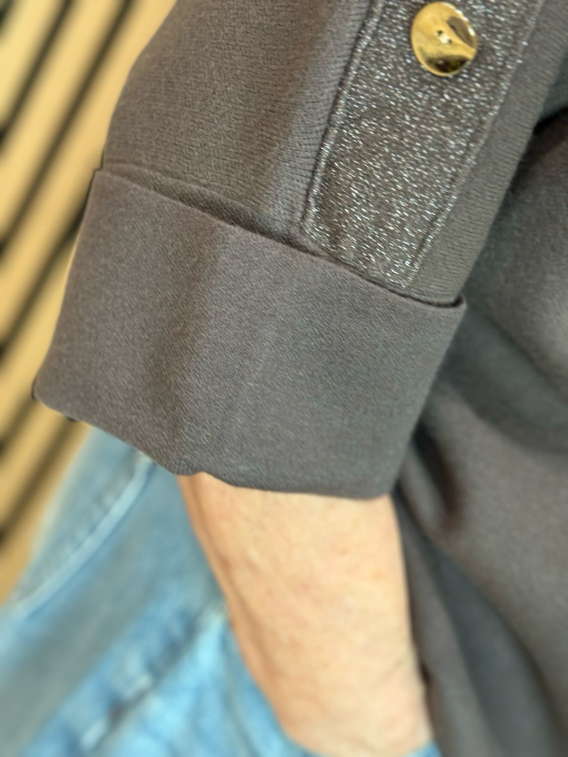 Button Detail Relaxed Jumper - Chocolate