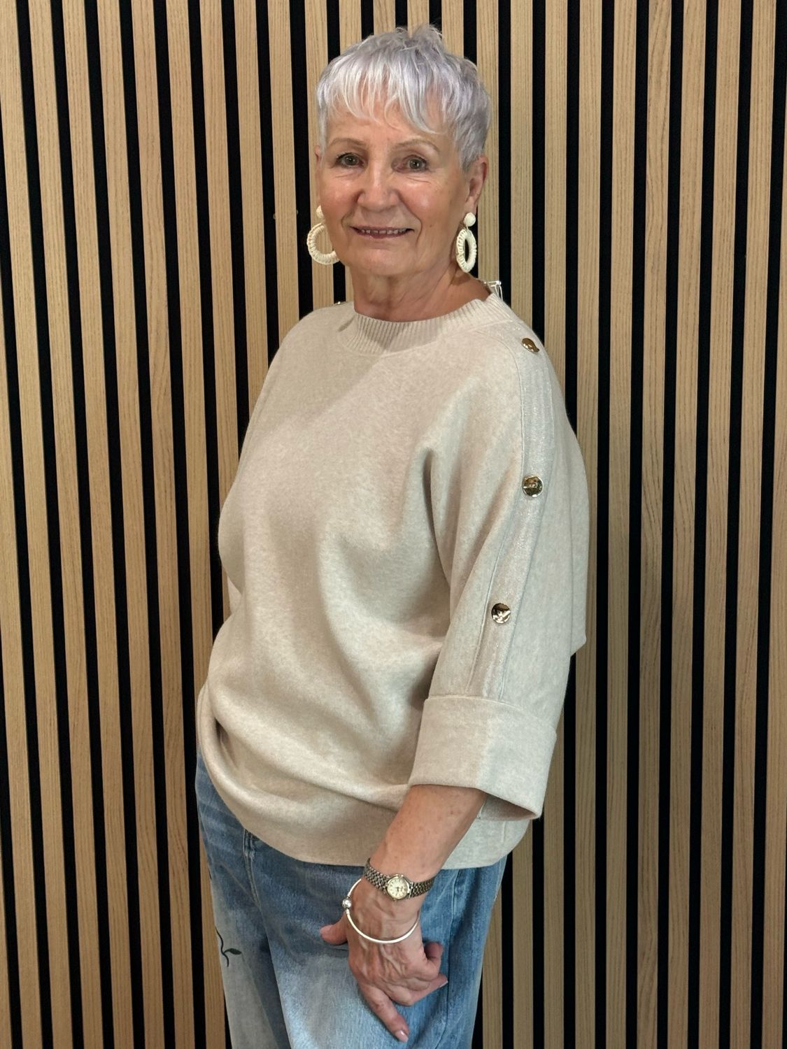 Button Detail Relaxed Jumper