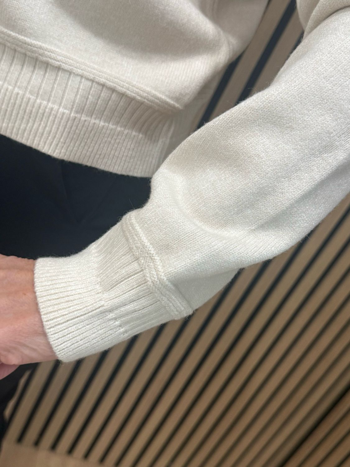 Gold Button Detail Pocket Cardigan - Cream