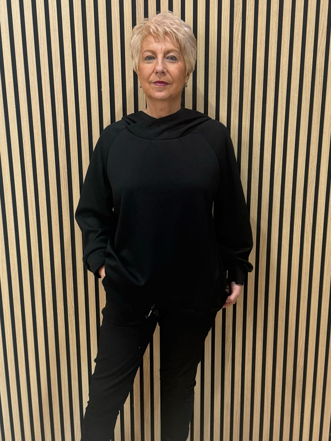 Soft Touch Relax Fit Hoodie - Black