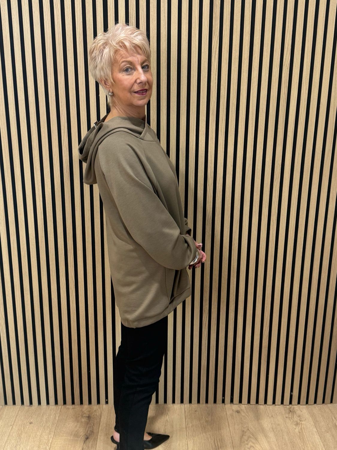Soft Touch Relax Fit Hoodie - Taupe