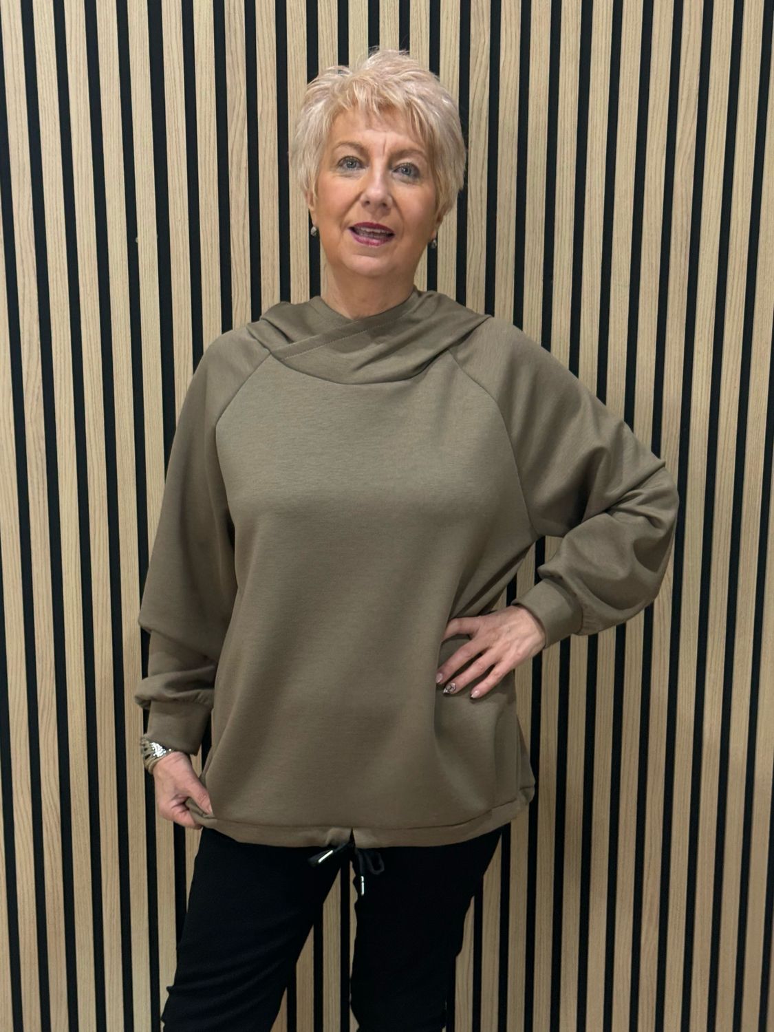 Soft Touch Relax Fit Hoodie - Taupe