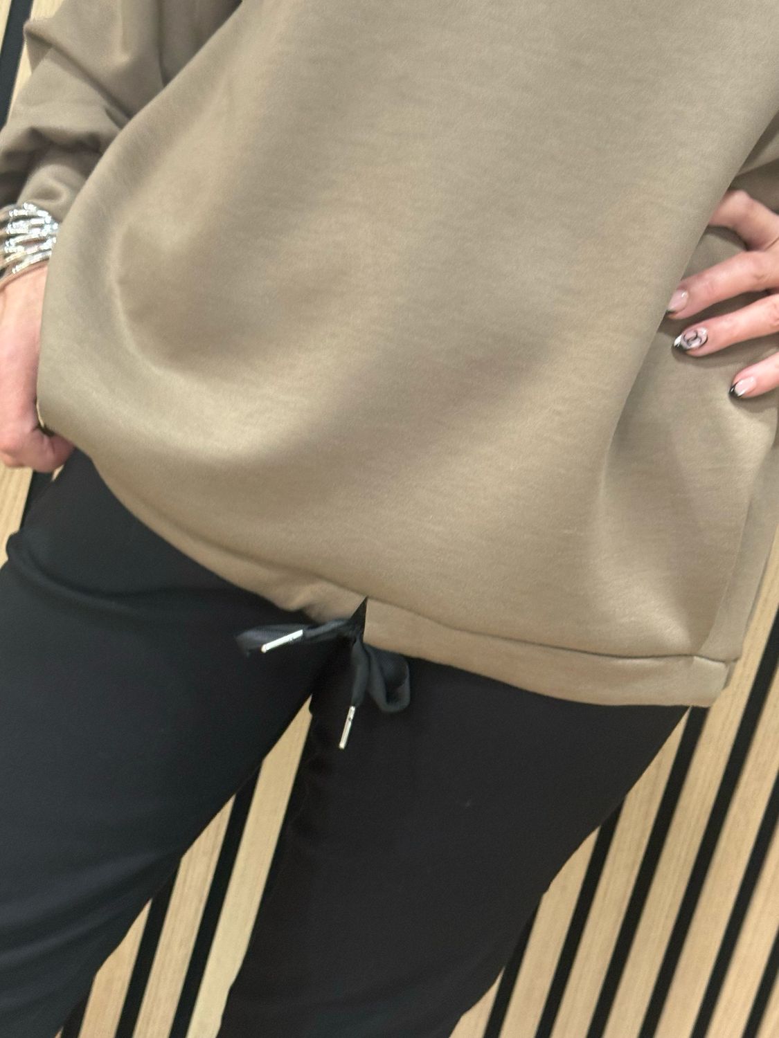 Soft Touch Relax Fit Hoodie - Taupe