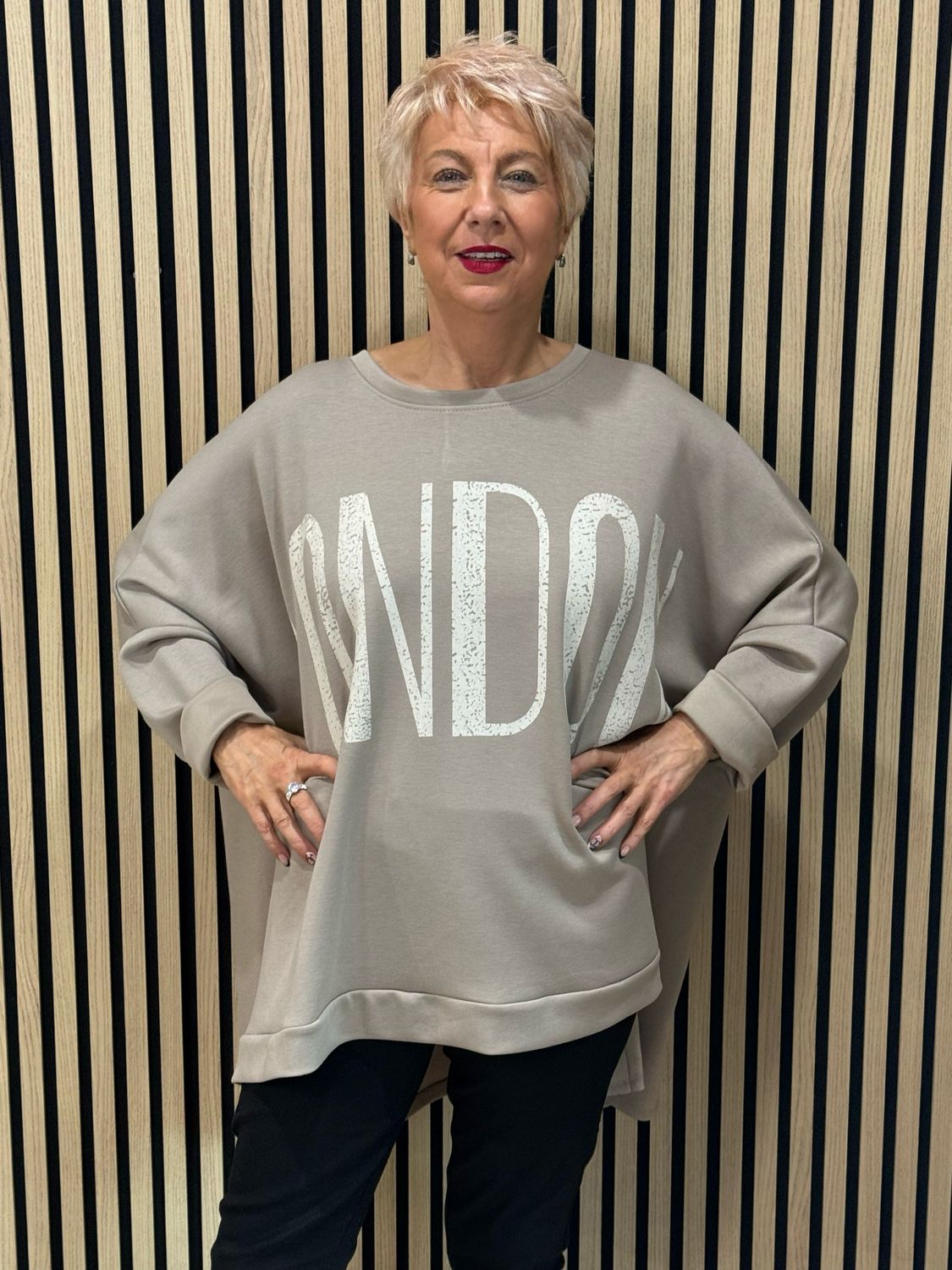 London Oversized Sweatshirt - Taupe