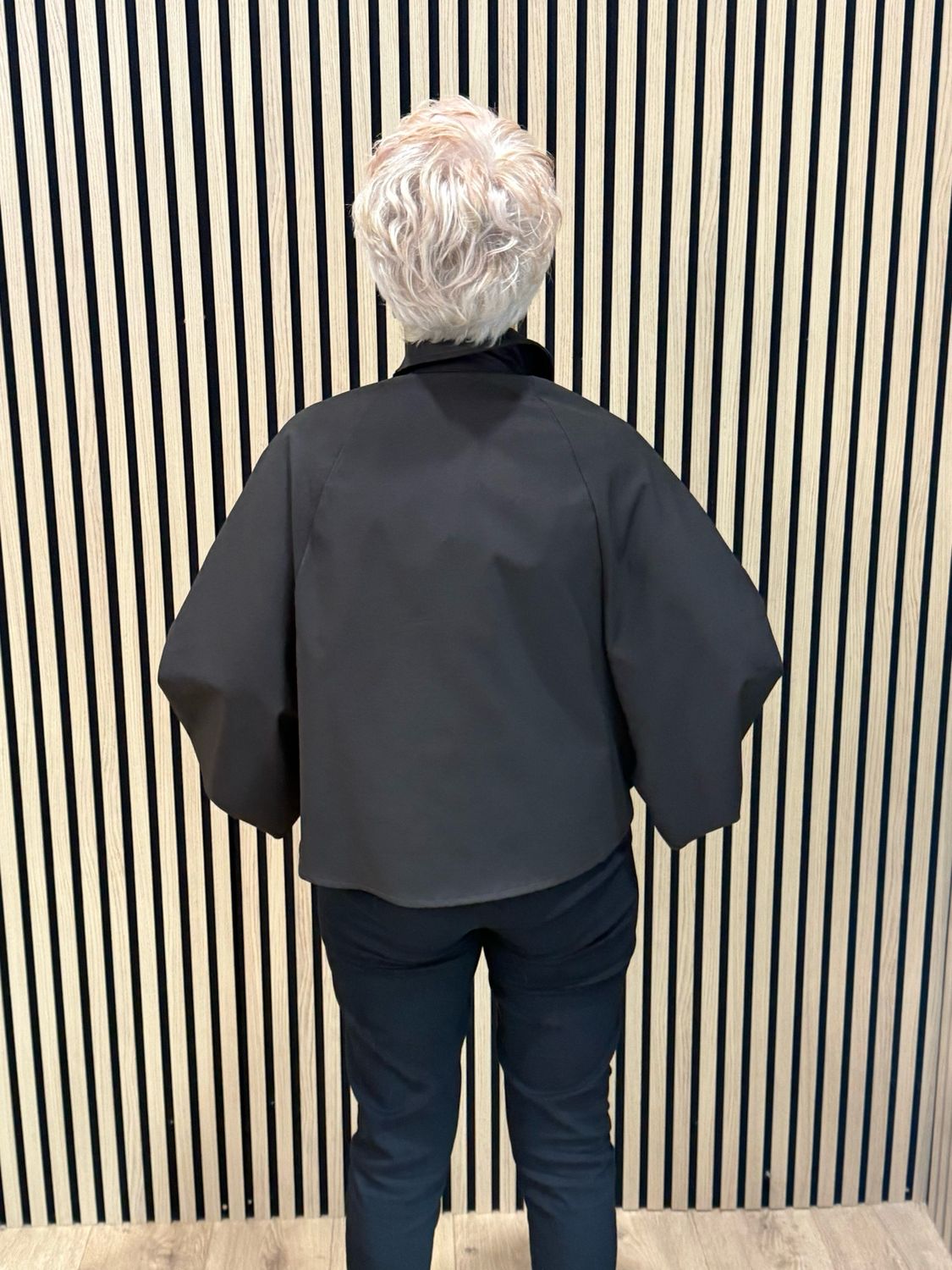 Ruched Front Zip Up Collared Jacket - Chocolate
