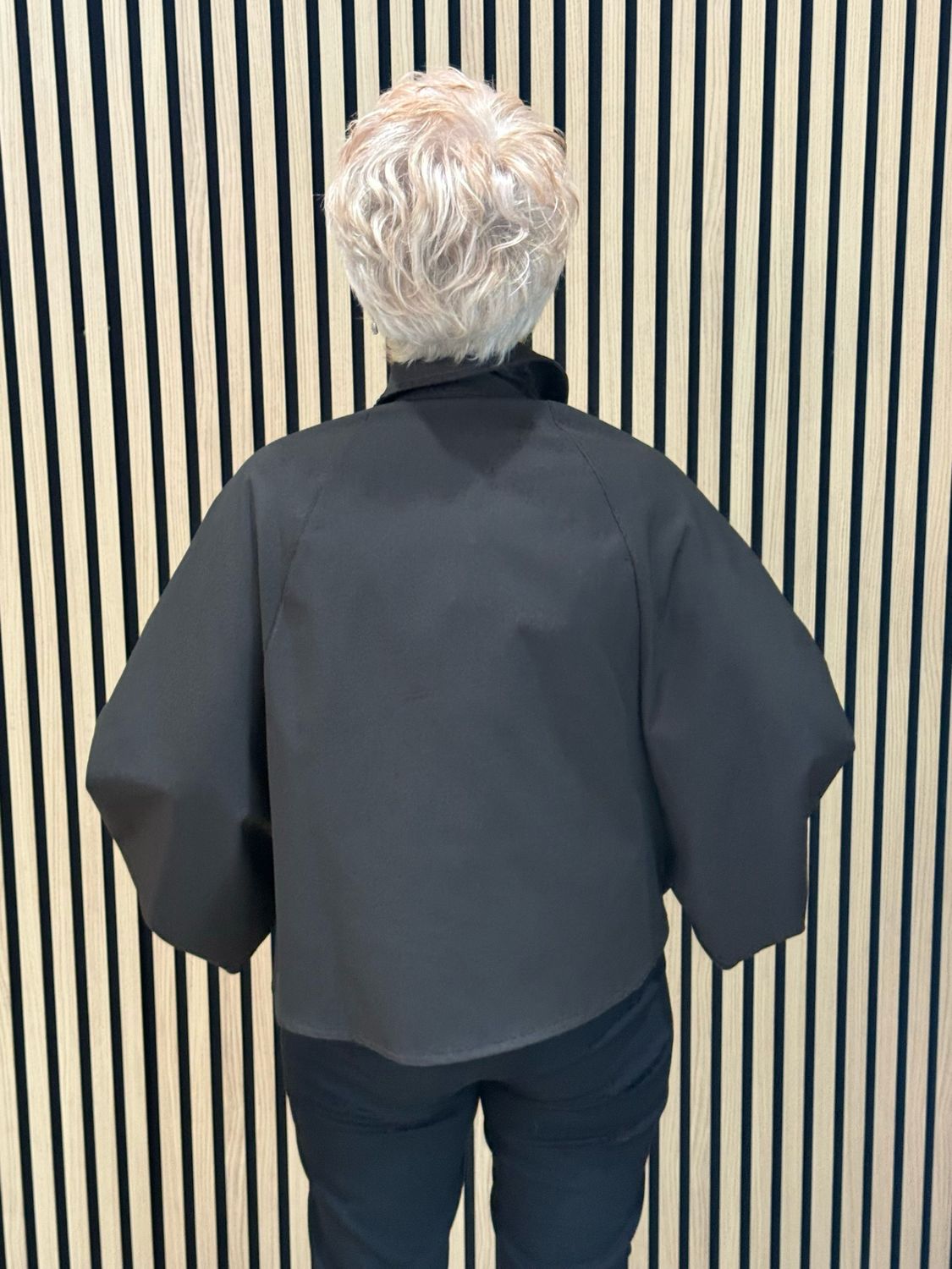 Ruched Front Zip Up Collared Jacket - Chocolate