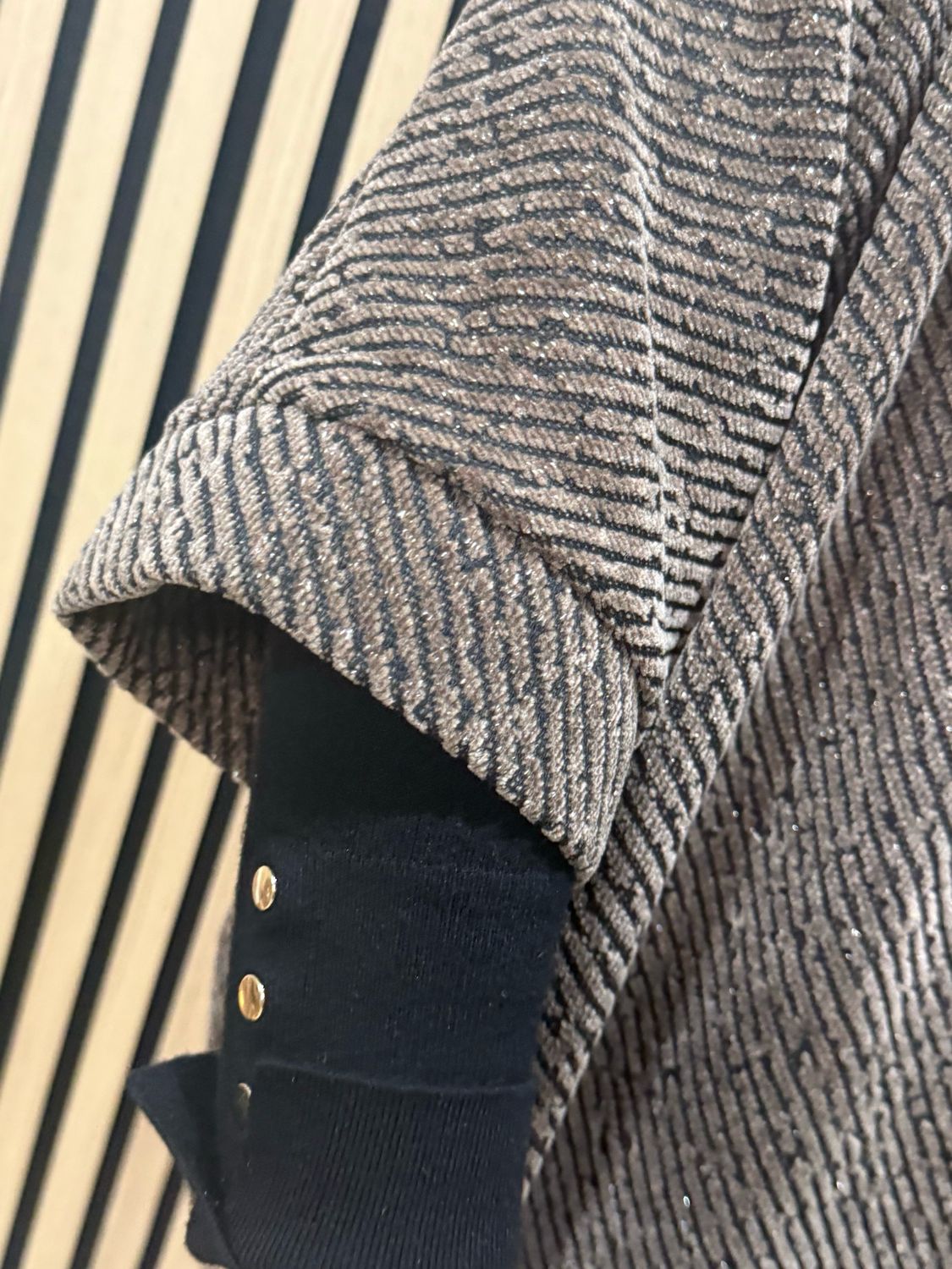 Sparkle Brooch Detail Jacket - Chocolate