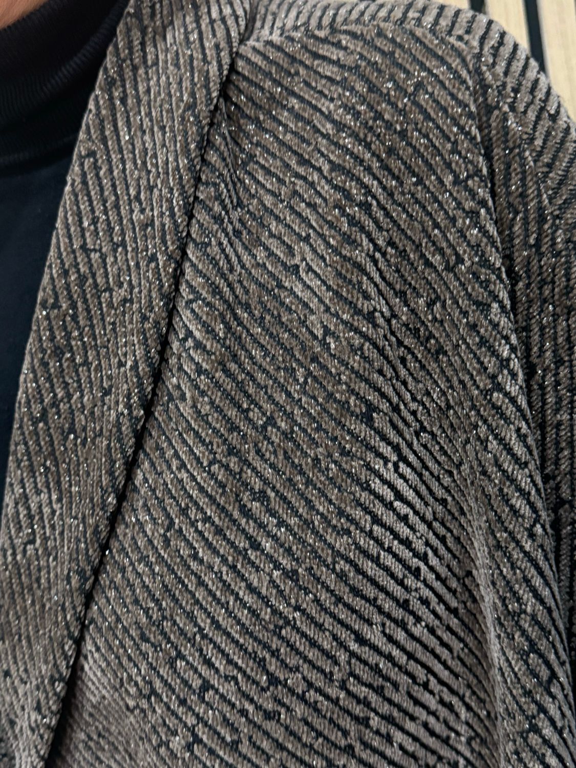 Sparkle Brooch Detail Jacket - Chocolate