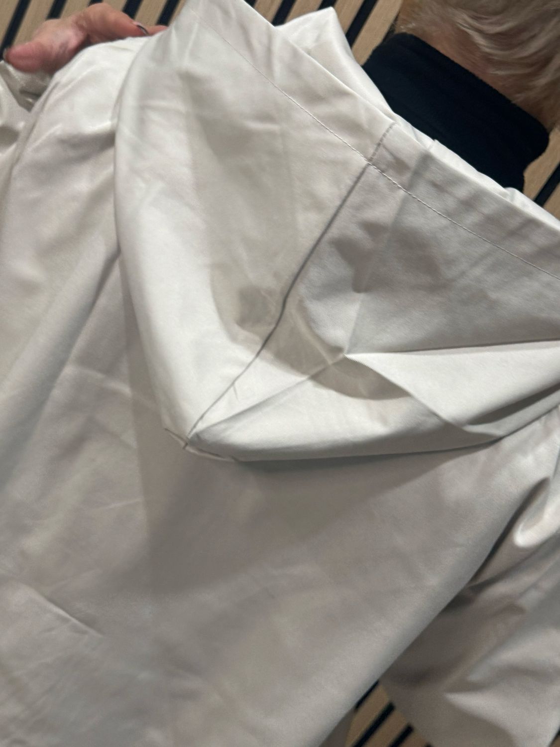 Asymmetric Zip Hooded Coat - Cream