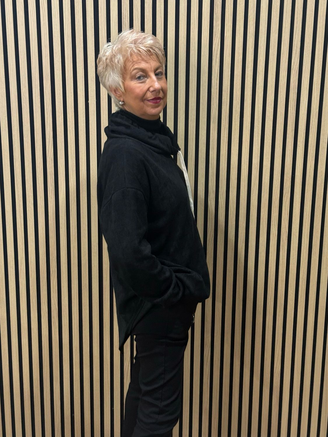 Asymmetric Zip Detail Jumper - Black